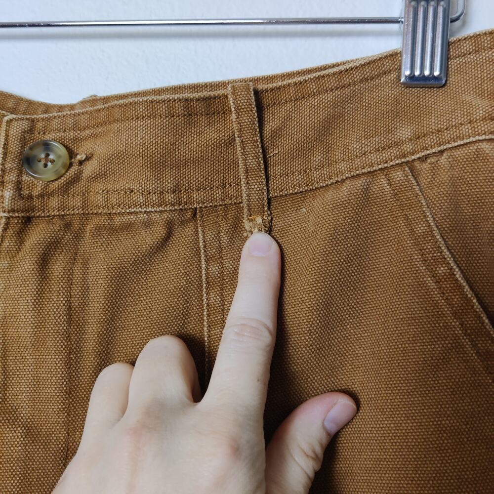 Frye Camber Nadia Canvas High Rise Wide Leg Ankle Pants 28 Workwear Nutmeg Brown - Picture 8 of 16